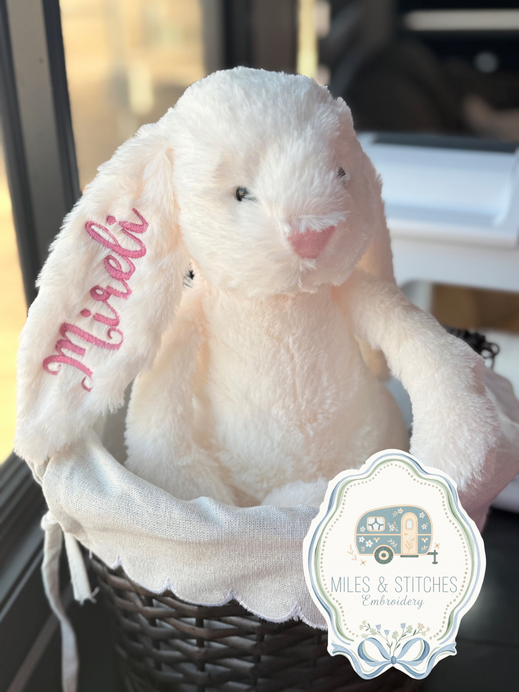 Embroidered Easter bunny