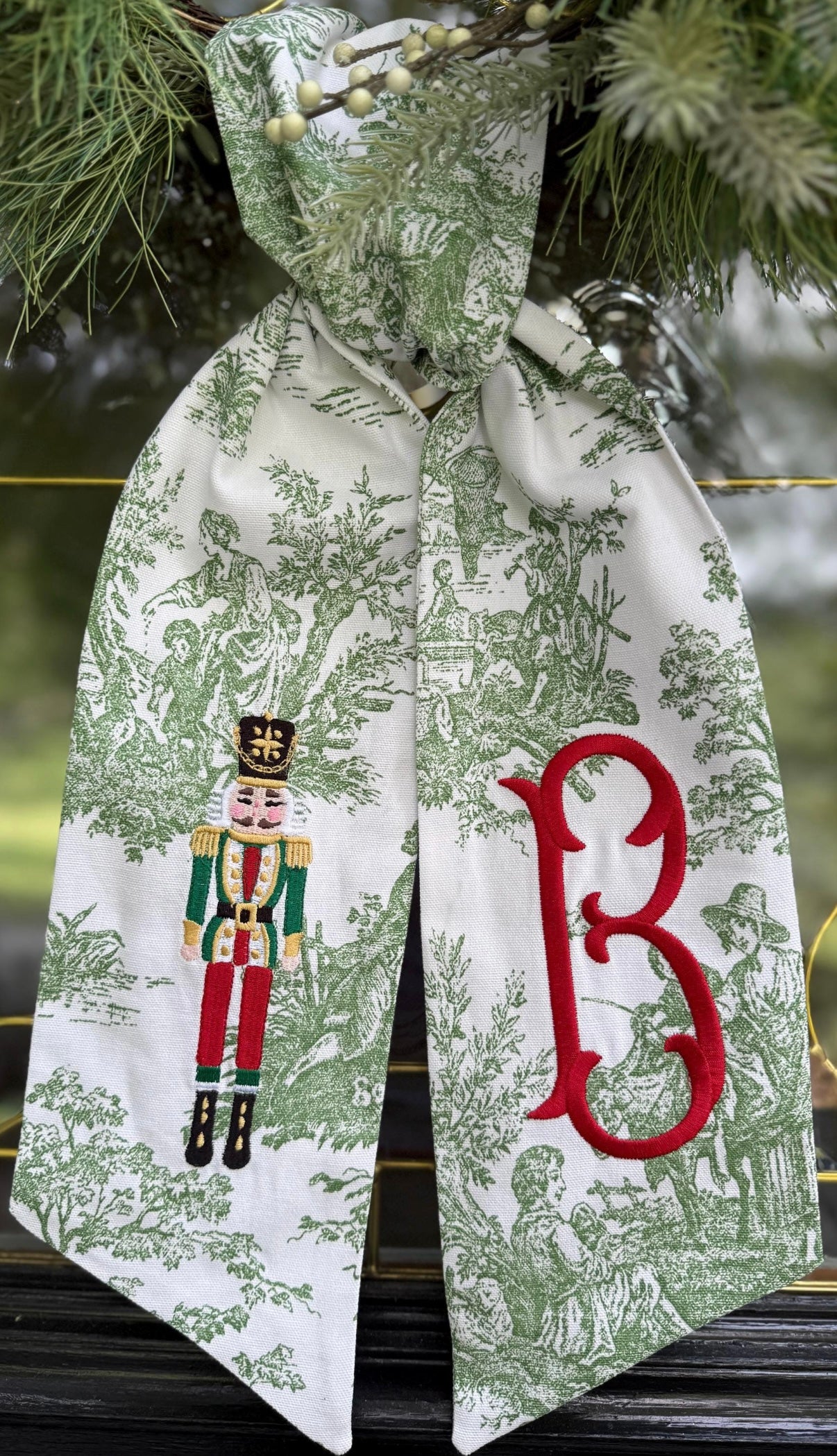 Nutcracker wreath sash