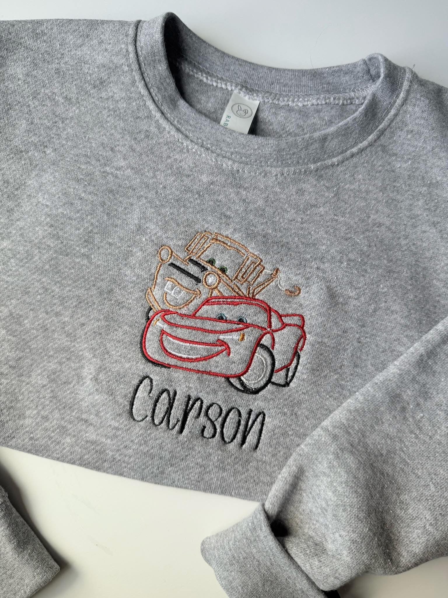 Cars kids embroidered sweatshirt
