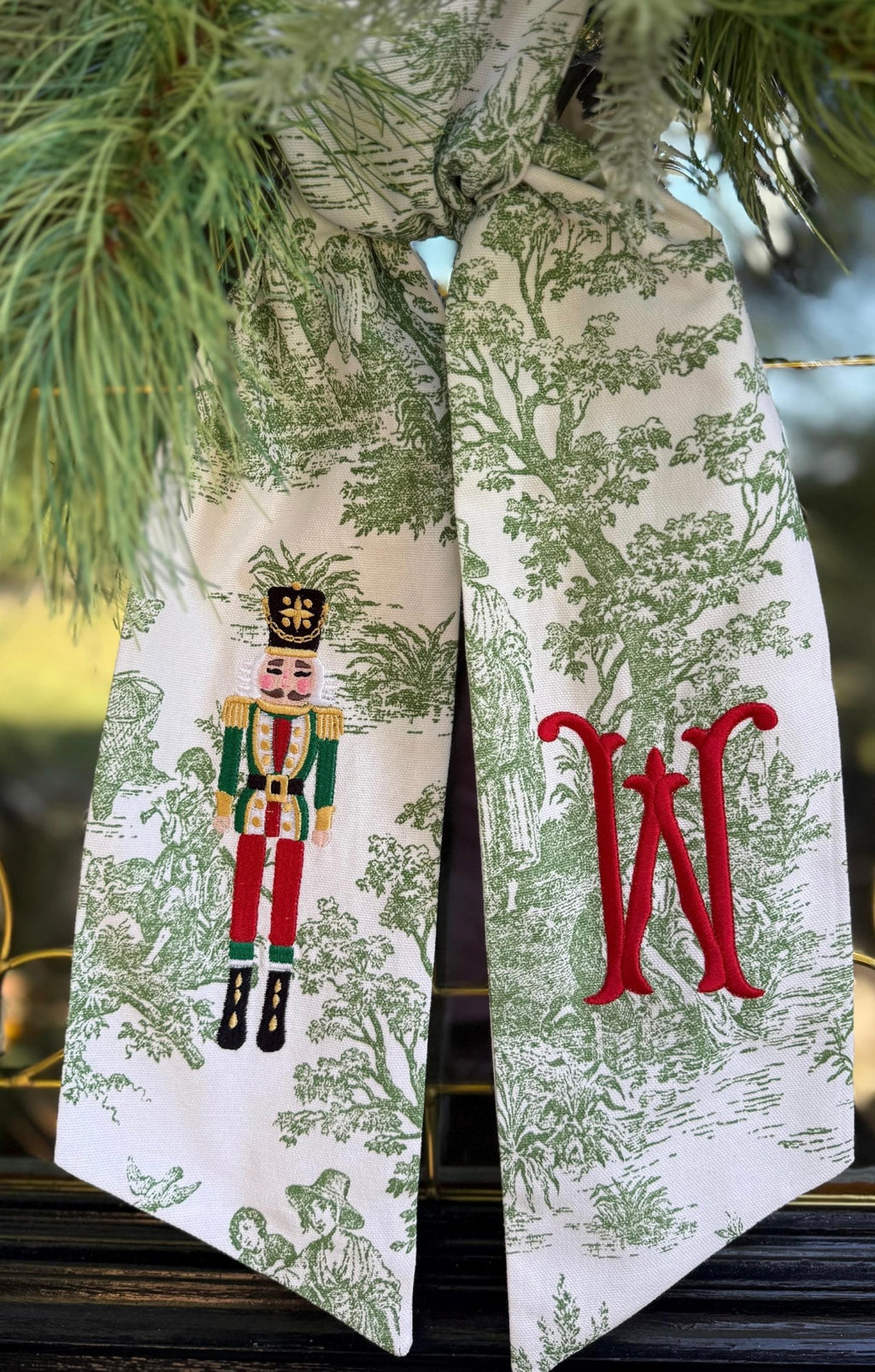 Nutcracker wreath sash