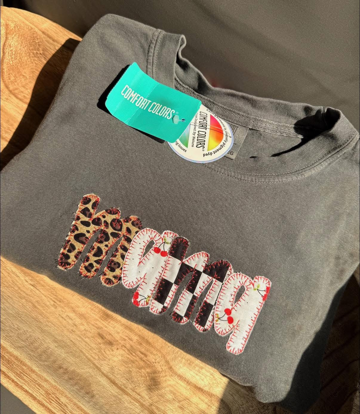 “Mama” appliqué tee